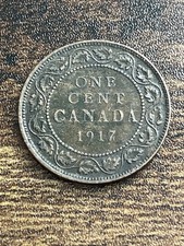 1917 Canada Large Cent One 1 Cent Rare Vintage Actual Coin TB9817*