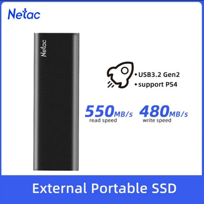 Netac 1TB Tragbares Solid State Drive Extern Festplatte SSD Portable SSD