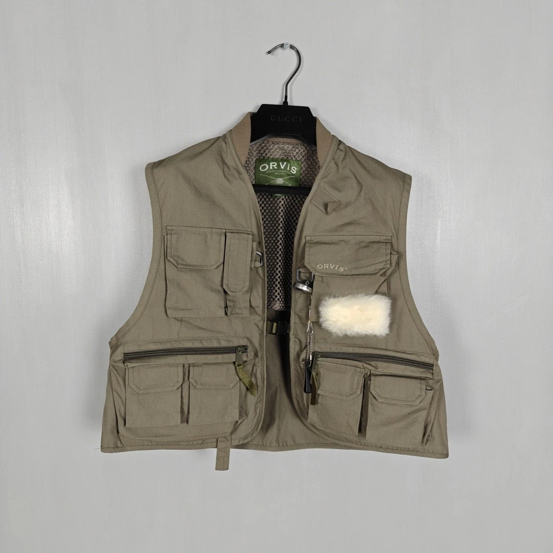 Gilet extérieur kaki SAFARI Abraxas Grande Taille Homme pêche chasse