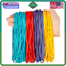 100 Heavy Duty Rubber Bands 7 Inch Large Elastic Bands Multi Colored