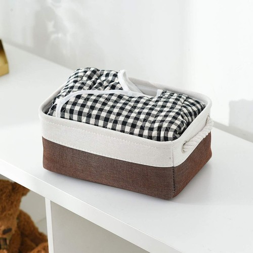 Small Storage Baskets for Shelves,Fabric Storage Baskets for Closet,Rectangul... - Picture 6 of 8