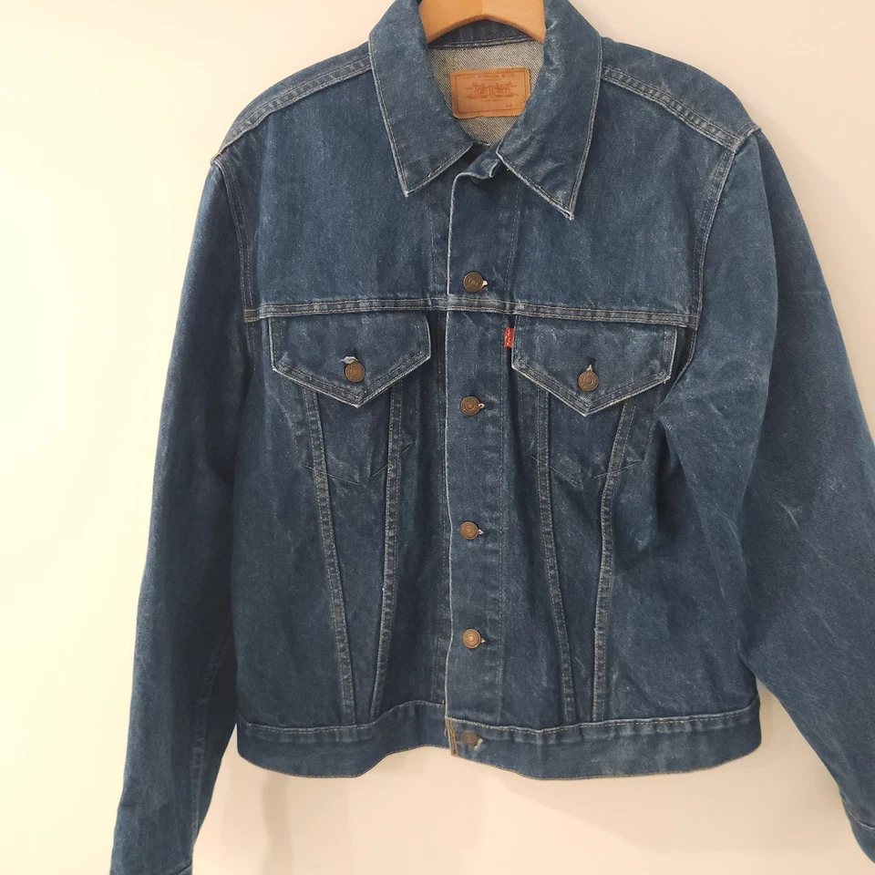 Chaqueta vaquera vintage años 70 Levis Trucker tipo III 70505 0217 hecha en EE. UU. talla 42 Foto 3 de 4