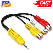 AV Adapter Video AV Component Adapter Cable Replacement for TCL TV 3 RCA to A...