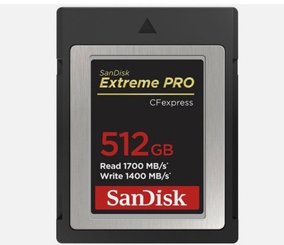 SanDisk Extreme PRO CFexpress Speicherkarte Card 512GB Type B, 1700/1400 MB/s