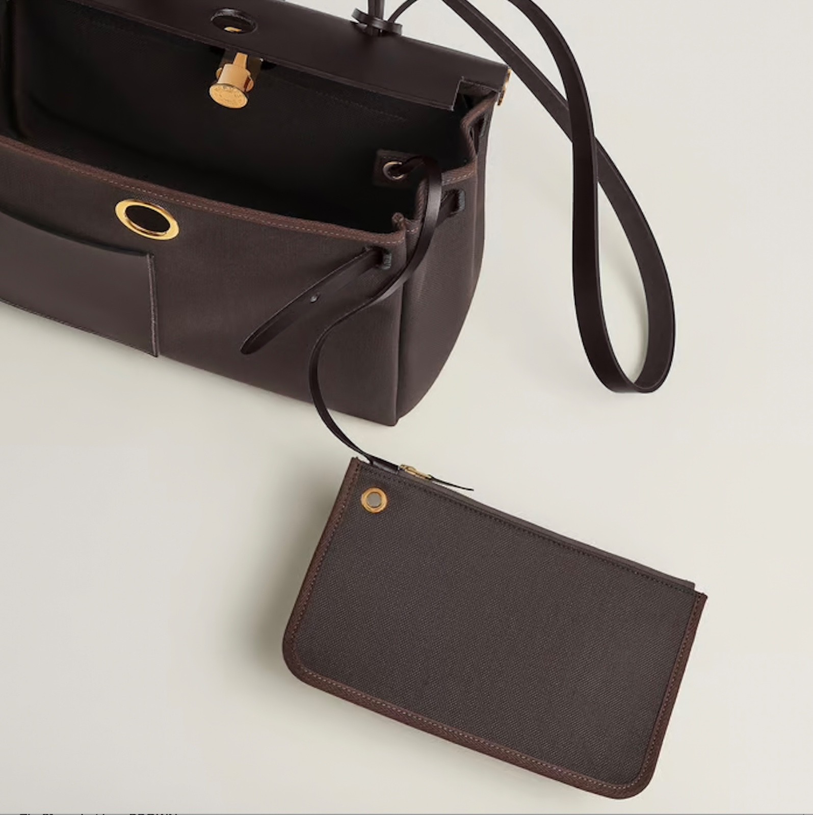 2026 HERMES Herbag Zip 31 pocket bag EBENE - with Gold hardware - rare! image 4