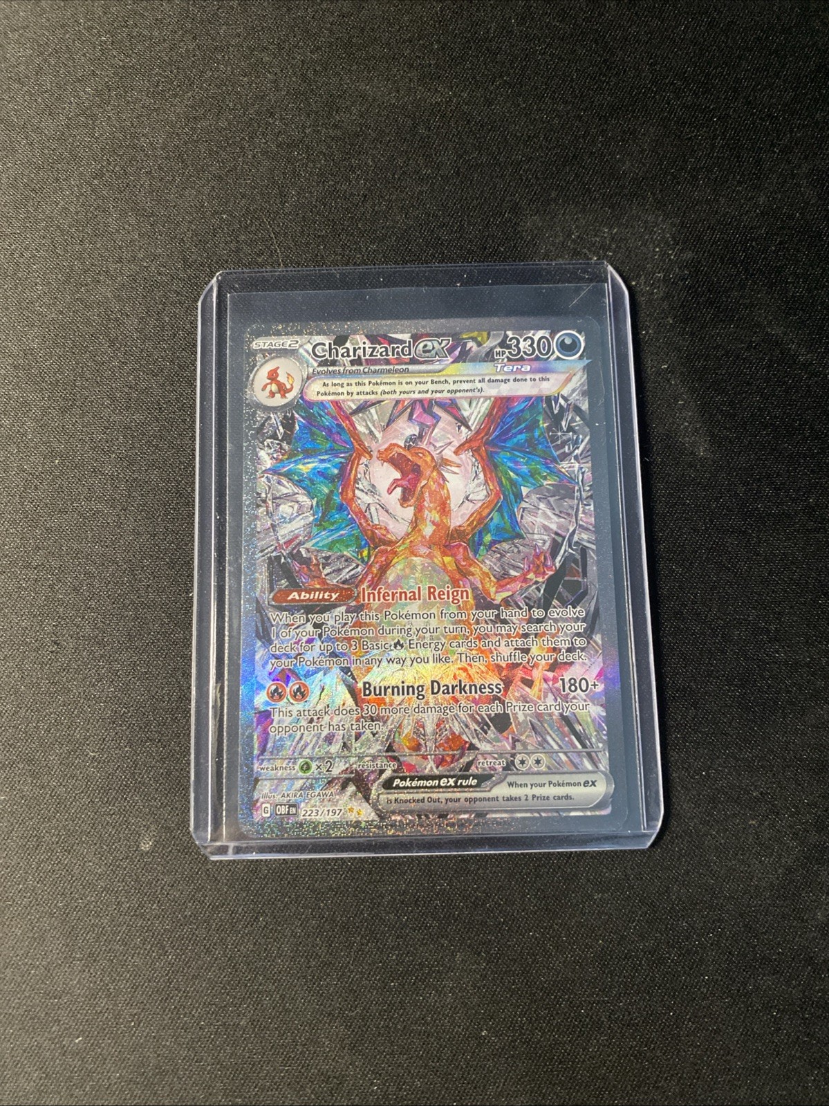 Pokémon TCG Charizard EX Holo Obsidian Flames Sir 223/197 Near Mint Condition
