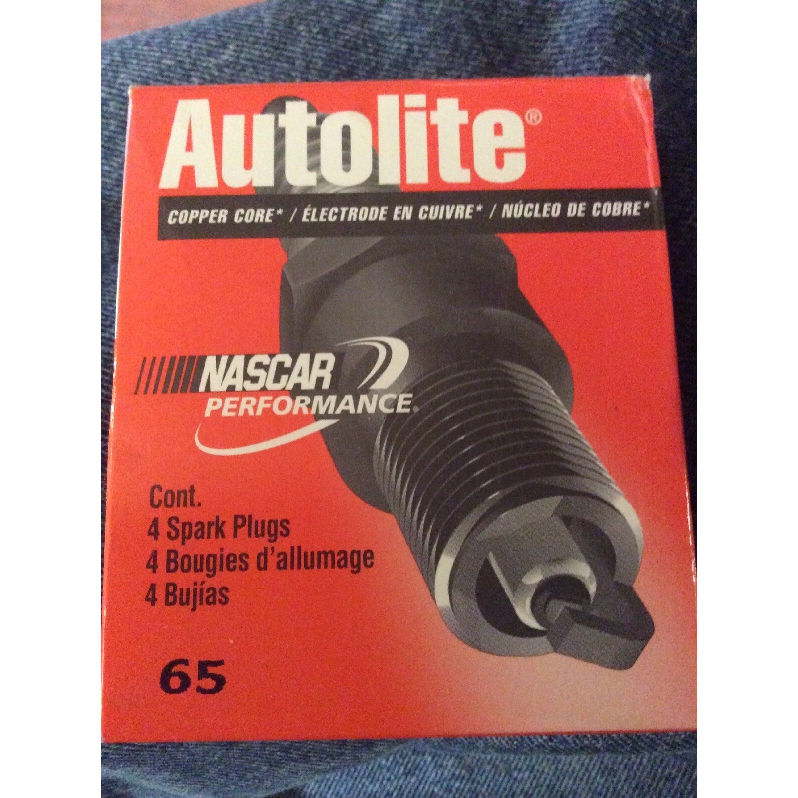 Autolite Copper Core Spark Plugs - MPN 65 - Set of 4 Spark Plugs