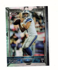 Matthew Stafford 2015 Topps Chrome #40 Refractor Card