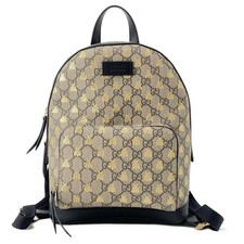 Gucci GG Supreme Bee Backpack Bag Black