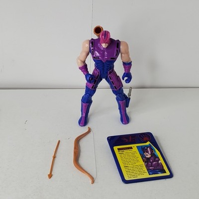 1996 Toy Biz Marvel Comics Hawkeye Action Figure with Bow, Arrow & Card