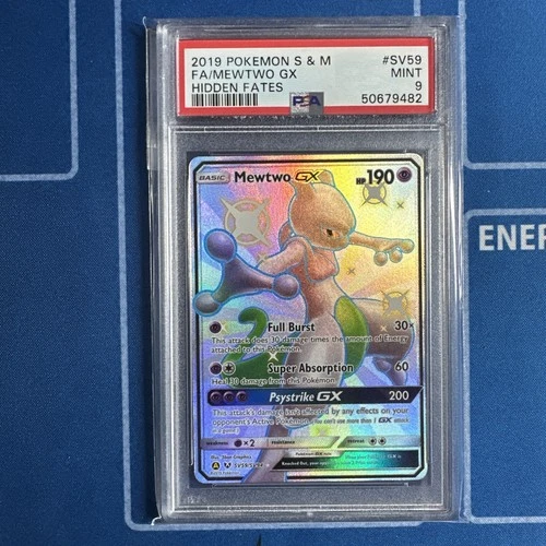 Pokemon PSA 9 Mewtwo GX SV59/SV94 Sun & Moon Hidden Fates Shiny Vault Mint