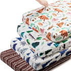 4 Pack N Play Sheets Woodland Forest Animals Wood Neutral Unisex Fitted Baby N P