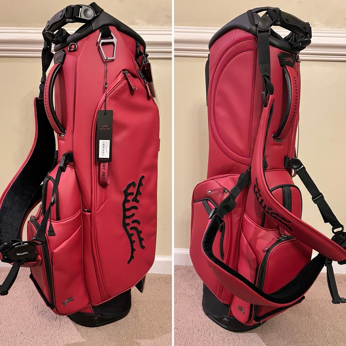 Sun Day Red Vessel V6 US Open 2026 Golf Stand Bag 6 Way Red