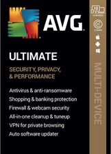 AVG ULTIMATE 2026 10 DEVICES 3 YEARS - Internet Security, VPN, TuneUp, AntiTrack