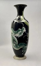 HUGE Antique Meiji Period Japanese Dragon Cloisonne Temple Vase 4' / 48" Tall