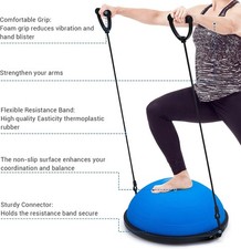 25" Half Yoga Ball Balance Stability Core Exercise Trainer 1600lbs Max