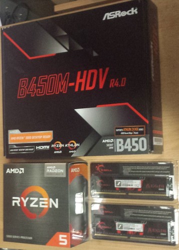 Aufrüstkit AMD Ryzen 5 5600GT AM4 ASRock MB B450M-HDV u. 16 GB Bundle Grafik