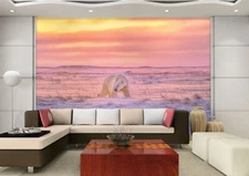 3D Polar Bear Animal ZHUA10858 Wallpaper Wall Murals Removable Self-adhesive Ann