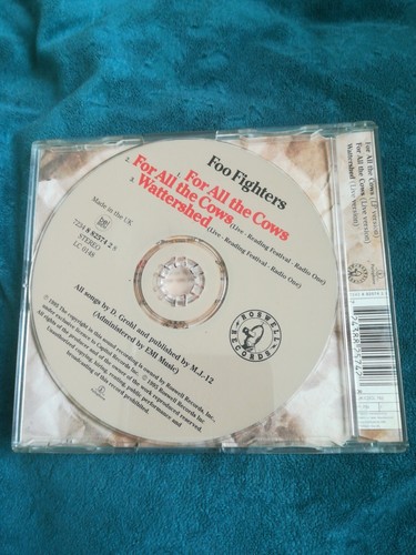 Foo Fighters 'For All The Cows' Cd Single 1995 inc live tracks Roswell records.. - Picture 2 of 3