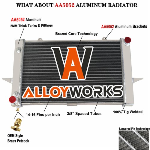 2 Row Aluminum Radiator Fit 1998-2004 Volvo C70 V70 S70 2.3L 2.4L L5 Engine - Picture 1 of 10