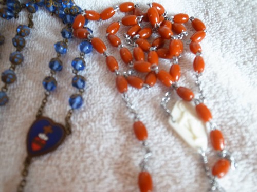8 Vintage Catholic Religious Rosaries w/Medallions Crucifix Beads Crystals-EXC - Picture 9 of 18