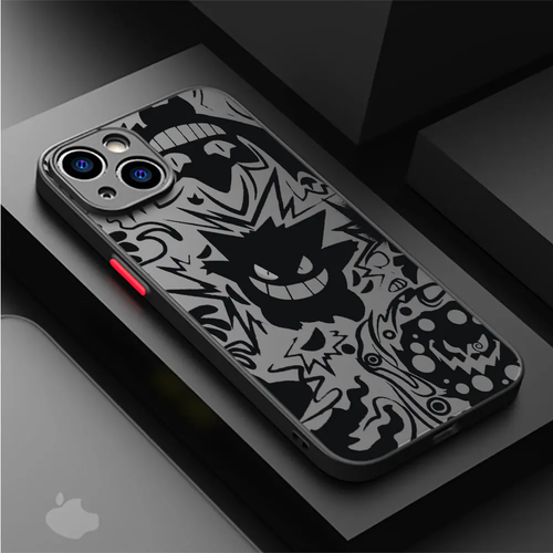 Anime Gengar Matte Phone Case Cover For Apple iPhone 15 11 14 13 Pro Max Plus - Photo 6 sur 16