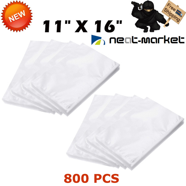 Bolsas selladoras al vacío de ahorro de almacenamiento de alimentos en relieve de 800 galones 11x16 bolsa Sous Vide