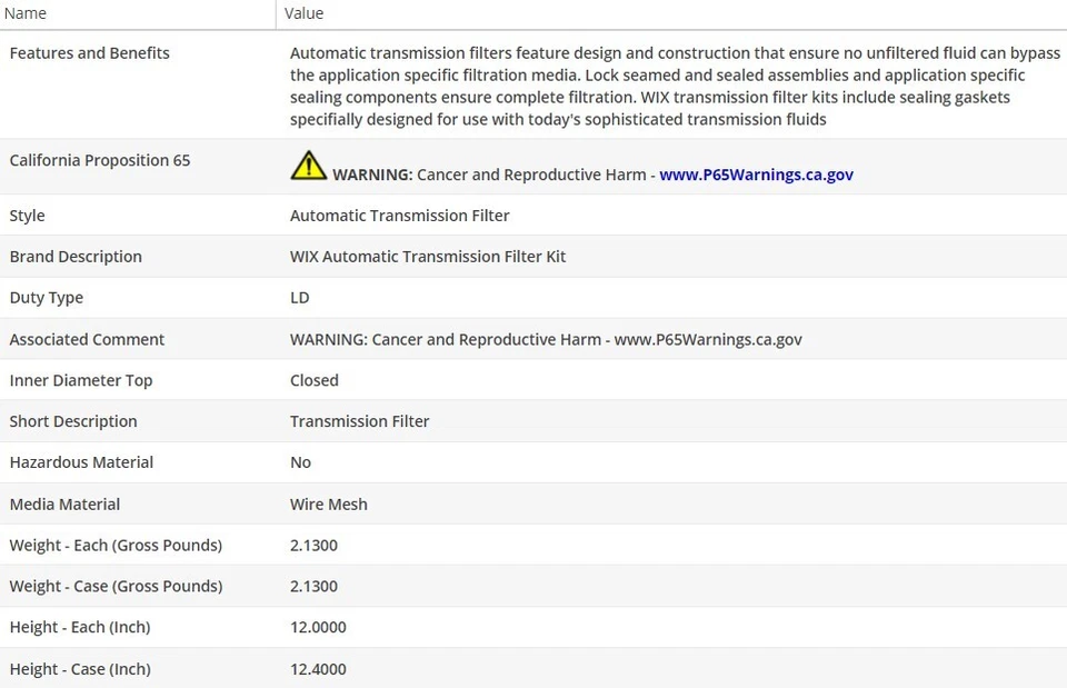 OEM Type Oil Filter WIX for PONTIAC ACADIAN 1976-1987 L4-1.6L - Image 3 of 4