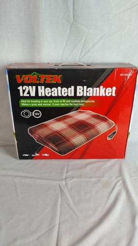 Voltek Travel Plug In 12 Volt Heating Blanket Plaid NIB - Picture 2 of 16