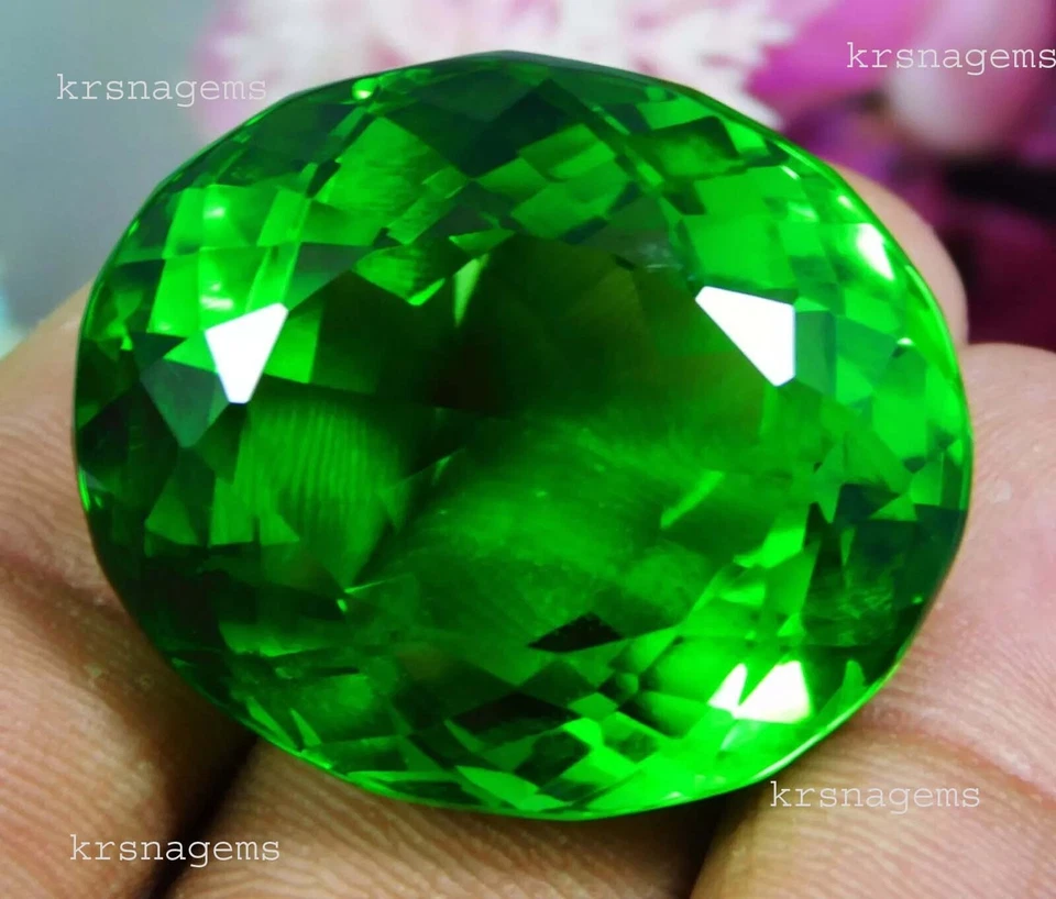 Top AAA+ 155.55 Ct Certified Natural Green Peridot Oval Cut Loose Gemstone - Image 2 of 4