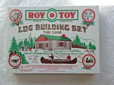Roy Toy Log Building Set No. 3 The Camp Made in USA Restoration Hardware New
