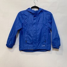 POLAR EDGE RAIN JACKET WINDBREAKER COAT BLUE HOOD SIZE YOUTH BOYS SMALL