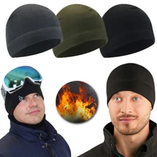 Winter Warm Beanie Cap Windproof Fleece Tactical Skull Hat Running Ski Men Women