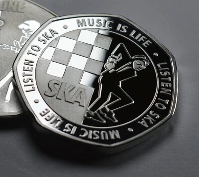 2TONE SKA .999 Silver Commemorative. MUSIC IS LIFE. Reggae, Rocksteady. WALT