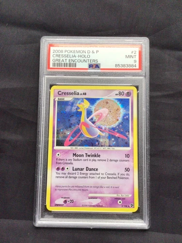 Pokemon Cards: Great Encounters Rare Holo: Cresselia 2/106 PSA 9