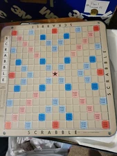 Scrabble Deluxe 1977 Turntable Selchow Righter Rotating Board Scoring Pad 1977