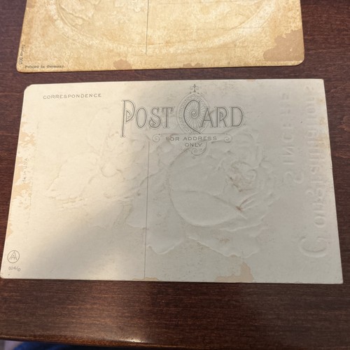 Vintage Two Card Lot Embossed Congratulations Postcards - Picture 6 of 7