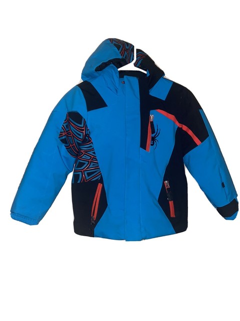 Download Spyder Coat Jacket Blue Orange Ski Winter Boys Size 7 ...