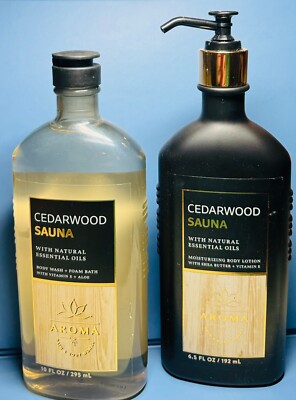 *NEW* AROMATHERAPY ~  CEDARWOOD SAUNA ~ 2PC GIFT SET ~ Bath & Body Works