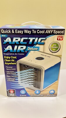 Arctic Air Deluxe Portable Air Cooler Conditioner White Humidifier Purifier NEW