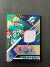 2022 PANINI XR ERIK EZUKANMA ROOKIE PATCH AUTO RC 01/49 FIRST ONE DOLPHINS