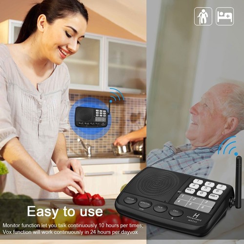 Wuloo 1 Mile Range FM Wireless Intercom System Home Security Systems 10-Channel - Picture 7 of 84