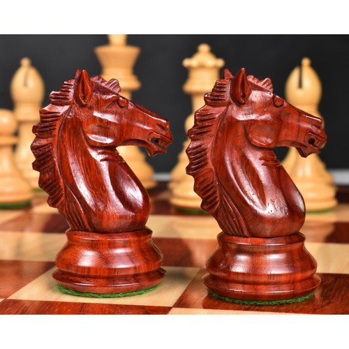 3.9" Exclusive Alban Staunton Weighted Chess Pieces set - Bud Rosewood- 4 Queens - Picture 9 of 10