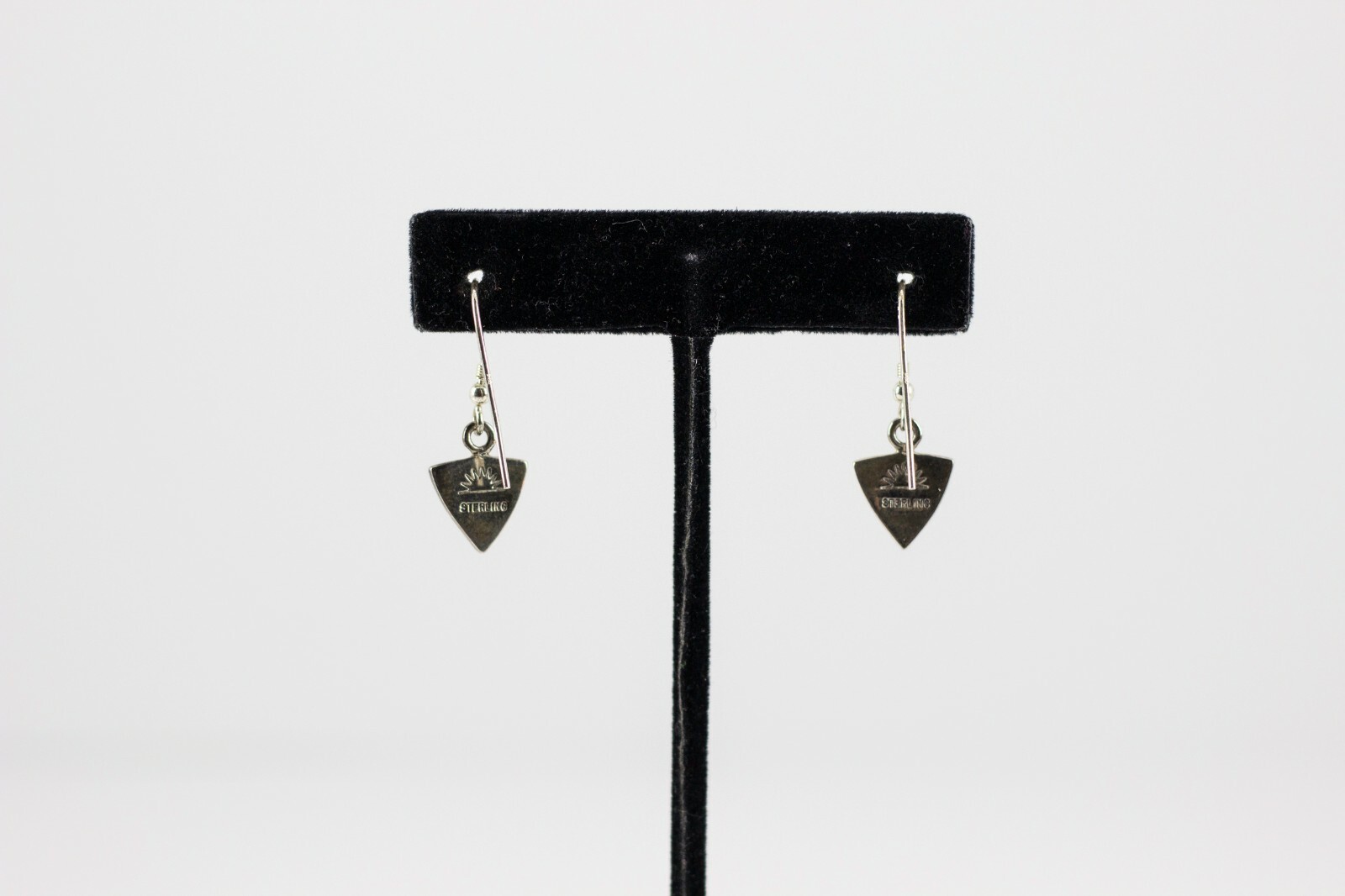 Sterling Silver Orange Triangular Mexican Tribal … - image 6