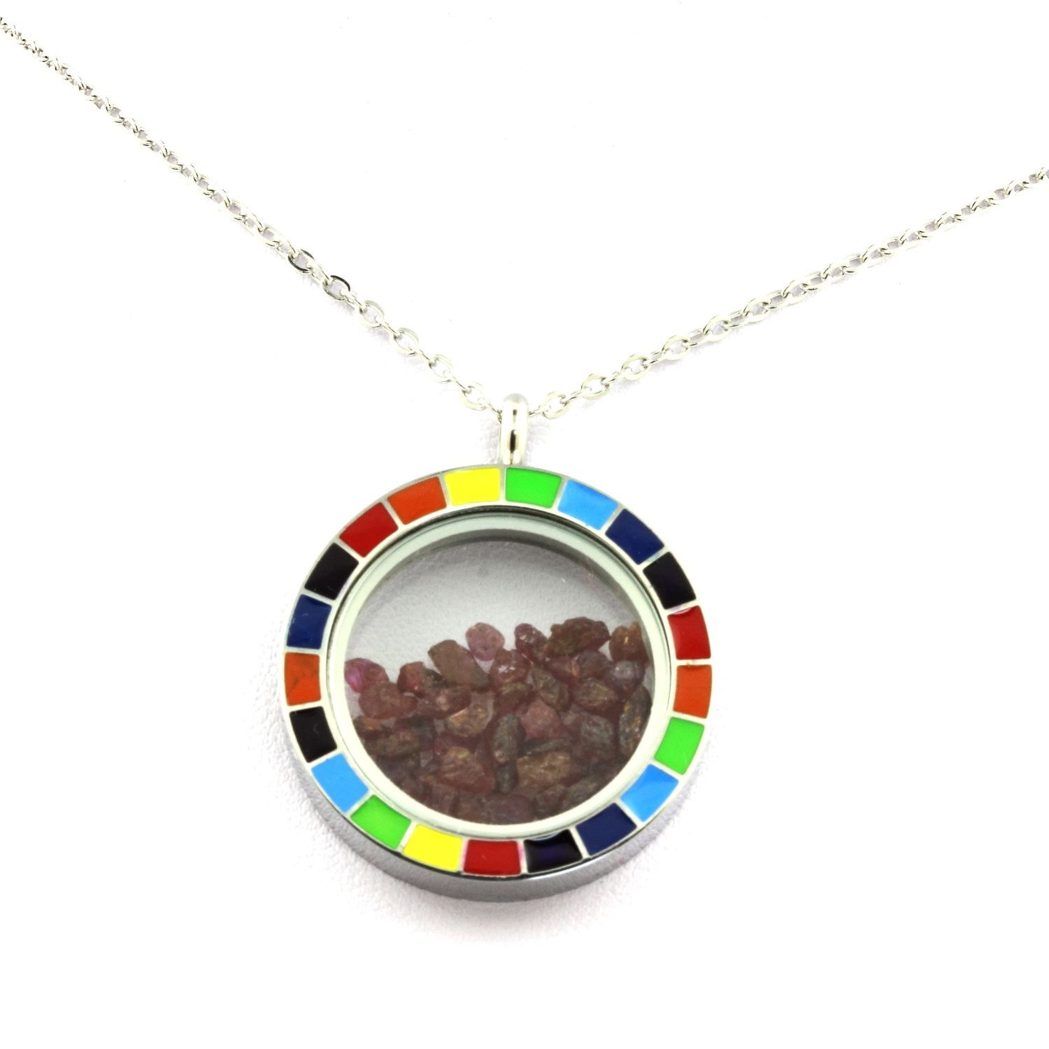 Collier Rubis brut Arc-en-ciel : Bijou artisanal en pierre naturelle et argent 925
