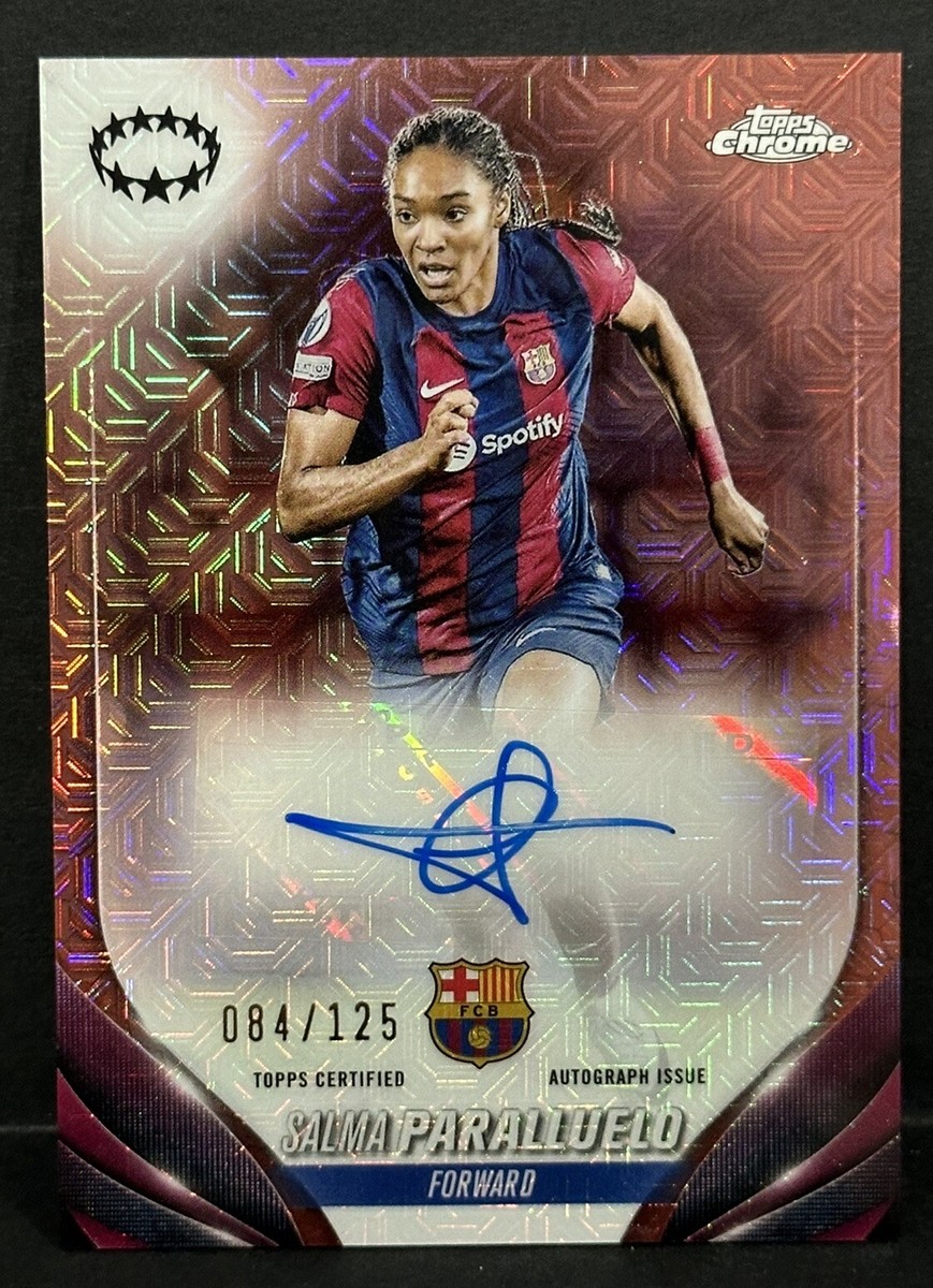 2023-24 Topps Chrome Women UCL Salma Paralluelo Auto Rose Gold 