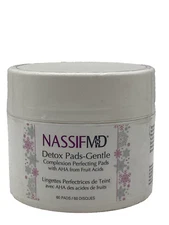 NassifMD Detox Pads- GENTLE 60 Pads Complexion Perfecting Pads w AHA NEW & SEALD