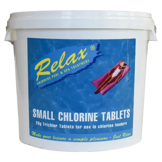 SWIMMING POOL/SPA CHEMICAL- RELAX 5kg  SMALL (20g) CHLORINE TABLETS