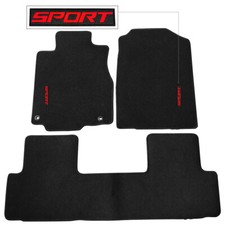 For 12-16 Honda Crv Black Nylon Floor Mats Front Rear Carpets W Red Sport For 12-16 Honda Crv Black Nylon Floor Mats Front Rear Carpets W Red Sport