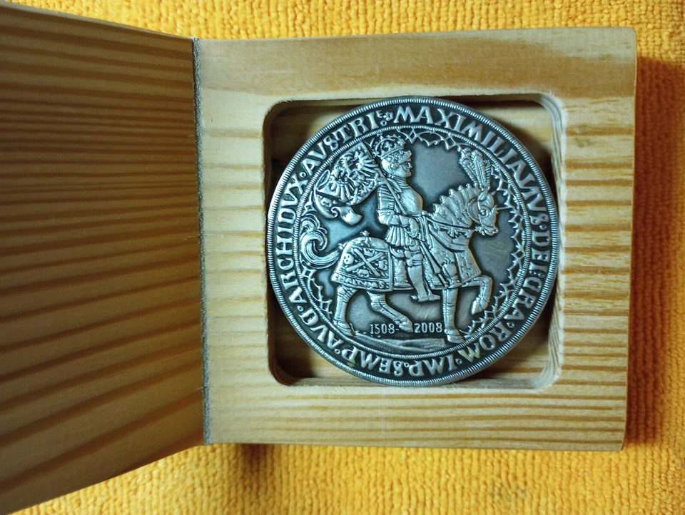 2008 Austrian Silver 500th Anniversary Commemorative Medal 3.9 Troy Oz. Silver - Image 3 of 4